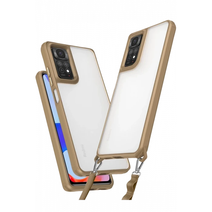 Newface Xiaomi Redmi Note 11 Pro Kılıf Penta Silikon Kılıf - Çöl Titanyum
