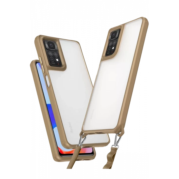 Newface Xiaomi Redmi Note 11 Pro Kılıf Penta Silikon Kılıf - Çöl Titanyum