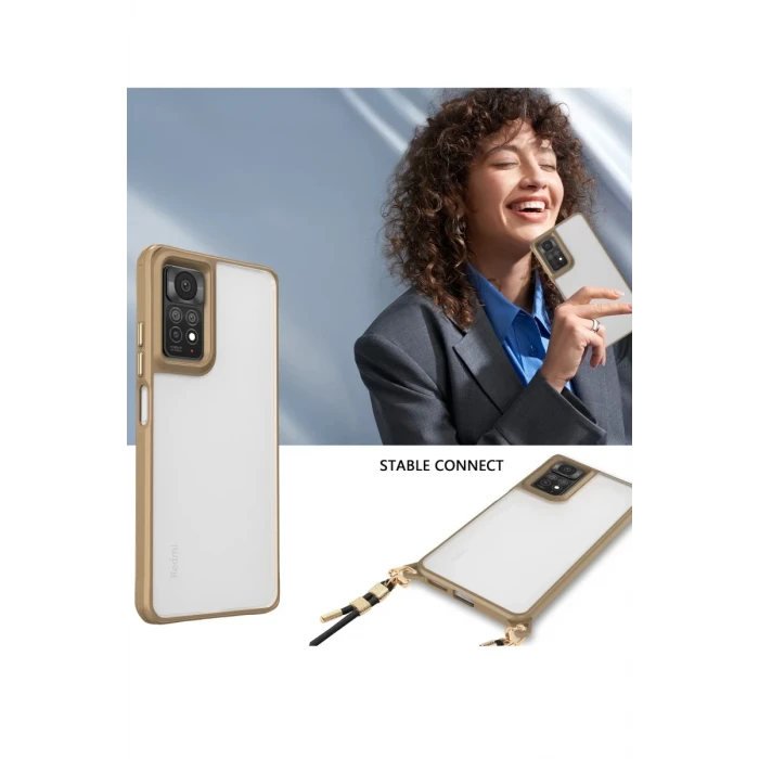 Newface Xiaomi Redmi Note 11 Pro Kılıf Penta Silikon Kılıf - Çöl Titanyum