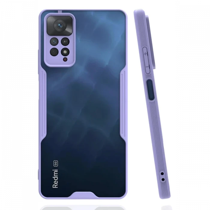 Newface Xiaomi Redmi Note 11 Pro Kılıf Platin Silikon - Lila