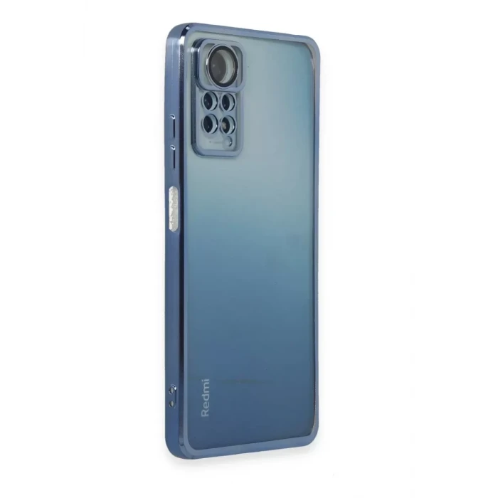 Newface Xiaomi Redmi Note 11 Pro Kılıf Razer Lensli Silikon - Açık Mavi