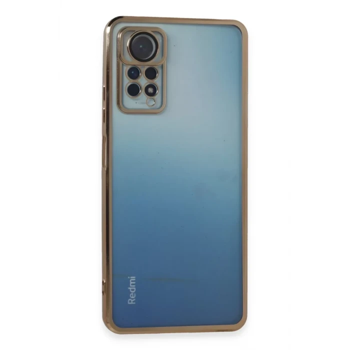 Newface Xiaomi Redmi Note 11 Pro Kılıf Razer Lensli Silikon - Gold
