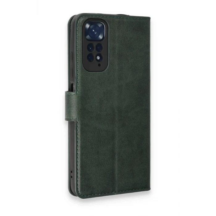 Newface Xiaomi Redmi Note 11 Pro Kılıf Trend S Plus Kapaklı Kılıf - Yeşil