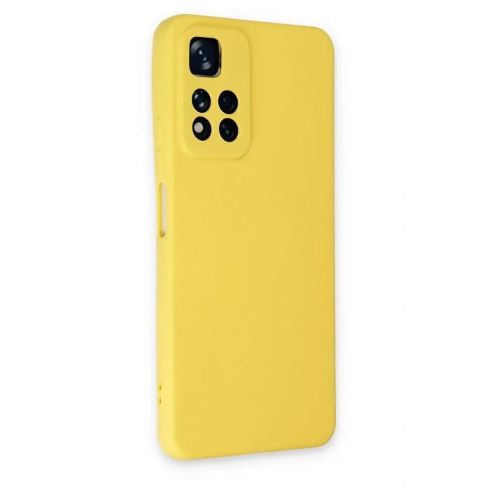 Newface Xiaomi Redmi Note 11 Pro Plus 5G Kılıf Nano içi Kadife Silikon - Sarı