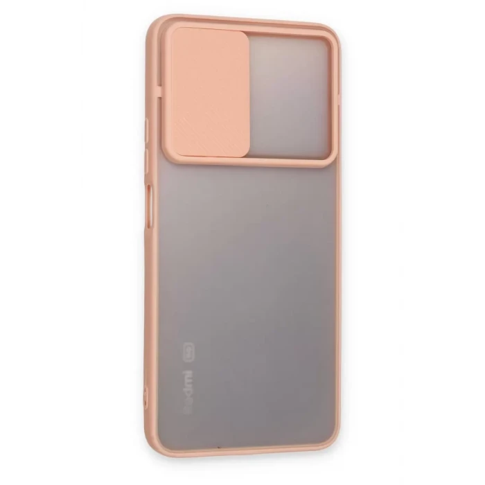Newface Xiaomi Redmi Note 11 Pro Plus 5G Kılıf Palm Buzlu Kamera Sürgülü Silikon - Pembe