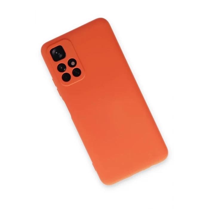 Newface Xiaomi Redmi Note 11T Kılıf Nano içi Kadife Silikon - Turuncu