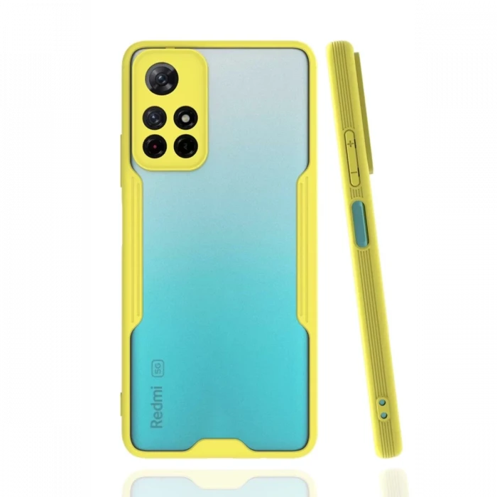 Newface Xiaomi Redmi Note 11T Kılıf Platin Silikon - Sarı
