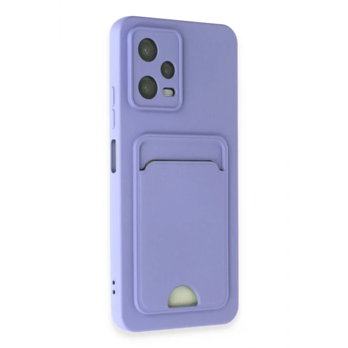 Newface Xiaomi Redmi Note 12 4G Kılıf Kelvin Kartvizitli Silikon - Lila