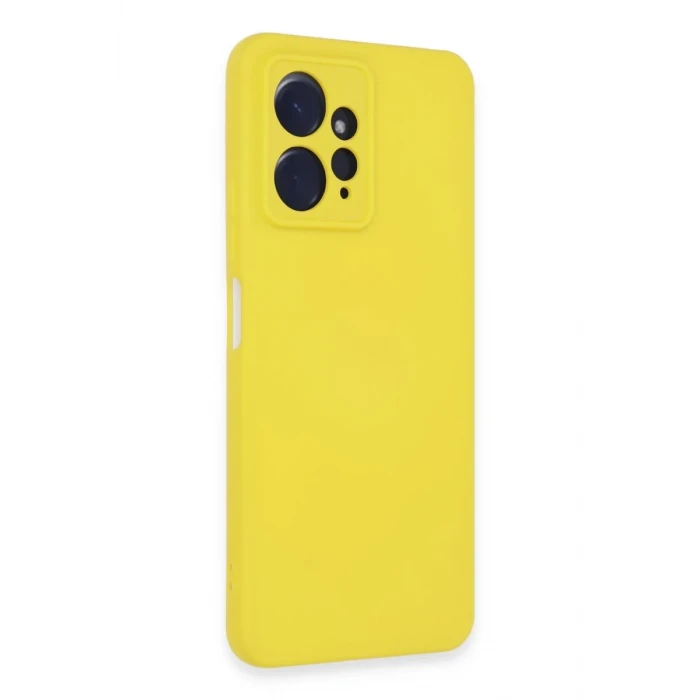 Newface Xiaomi Redmi Note 12 4G Kılıf Nano içi Kadife Silikon - Sarı