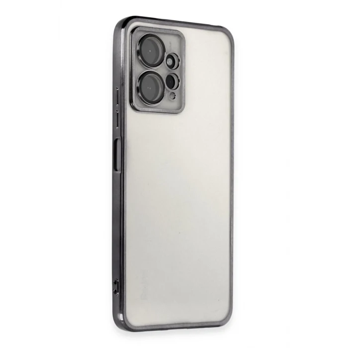 Newface Xiaomi Redmi Note 12 4G Kılıf Razer Lensli Silikon - Siyah