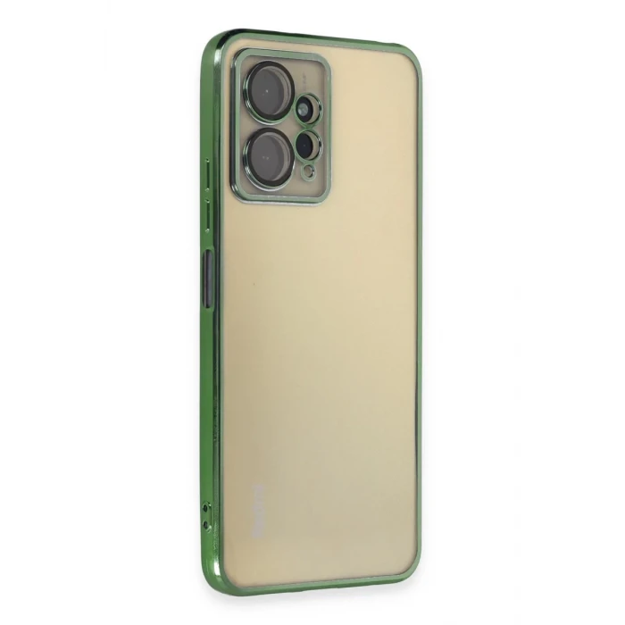 Newface Xiaomi Redmi Note 12 4G Kılıf Razer Lensli Silikon - Yeşil