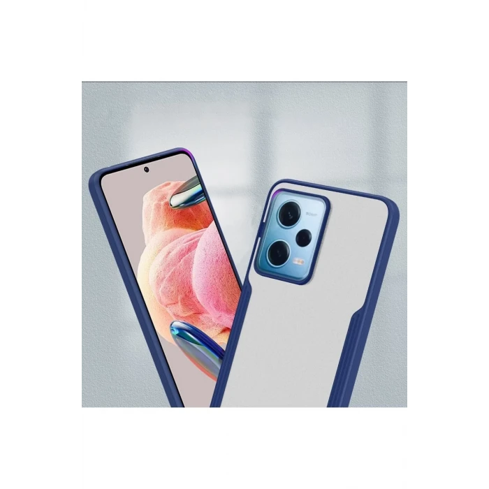 Newface Xiaomi Redmi Note 12 5G Kılıf Platin Silikon - Mavi