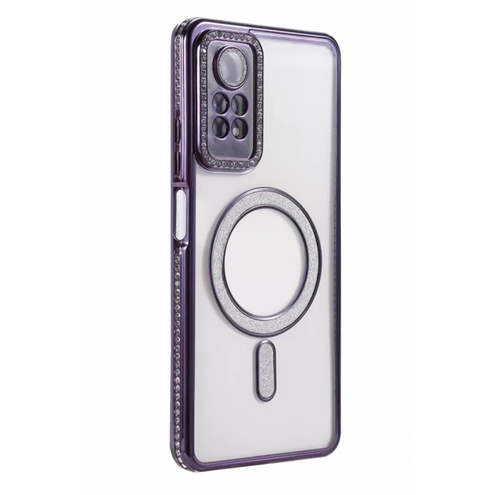 Newface Xiaomi Redmi Note 12 Pro 4G Joke Simli Magneticsafe Kılıf - Derin Mor