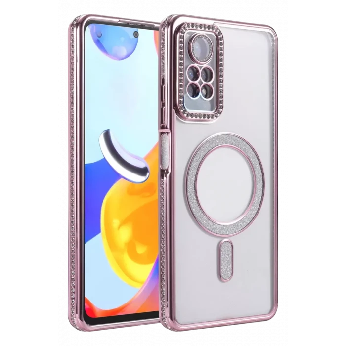 Newface Xiaomi Redmi Note 12 Pro 4G Joke Simli Magneticsafe Kılıf - Pembe