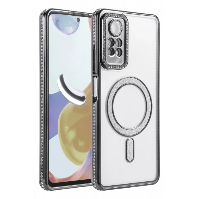 Newface Xiaomi Redmi Note 12 Pro 4G Joke Simli Magneticsafe Kılıf - Siyah