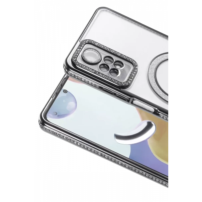 Newface Xiaomi Redmi Note 12 Pro 4G Joke Simli Magneticsafe Kılıf - Siyah