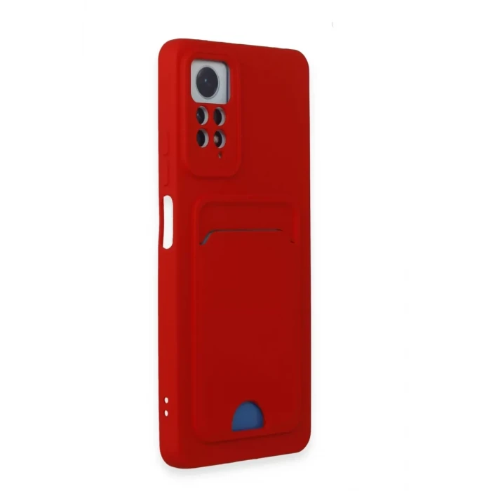 Newface Xiaomi Redmi Note 12 Pro 4G Kılıf Kelvin Kartvizitli Silikon - Kırmızı