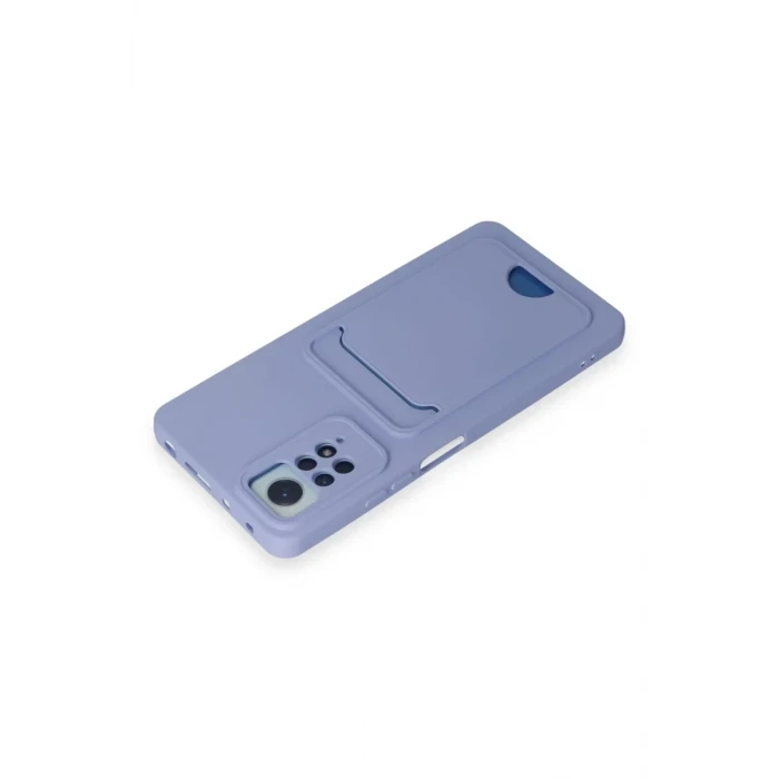 Newface Xiaomi Redmi Note 12 Pro 4G Kılıf Kelvin Kartvizitli Silikon - Lila