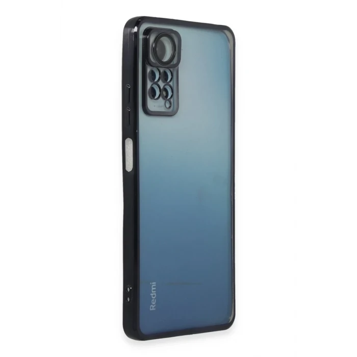Newface Xiaomi Redmi Note 12 Pro 4G Kılıf Razer Lensli Silikon - Siyah