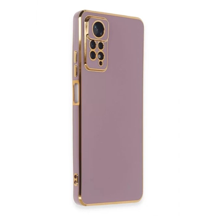 Newface Xiaomi Redmi Note 12 Pro 4G Kılıf Volet Silikon - Mor