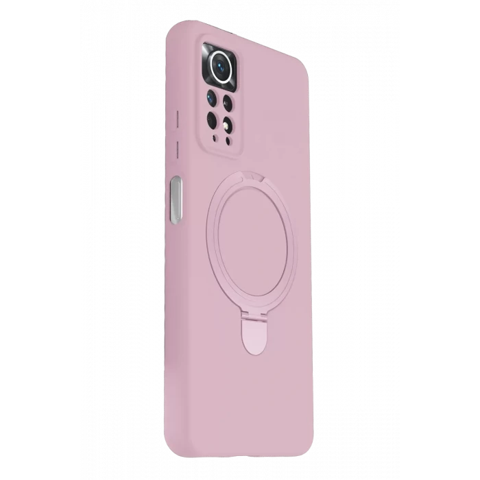 Newface Xiaomi Redmi Note 12 Pro 4G Regal Magsafe Standlı Kapak - Açık Pembe