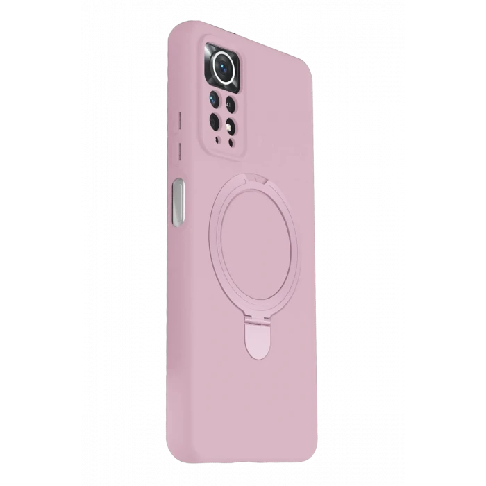 Newface Xiaomi Redmi Note 12 Pro 4G Regal Magsafe Standlı Kapak - Açık Pembe
