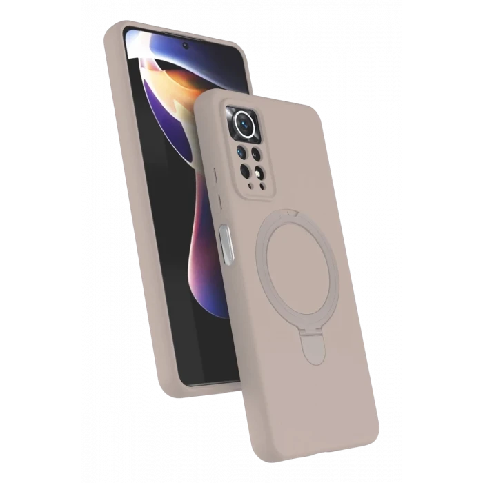 Newface Xiaomi Redmi Note 12 Pro 4G Regal Magsafe Standlı Kapak - Çöl Titanyum
