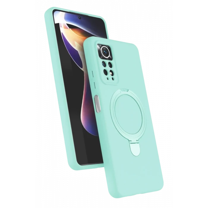 Newface Xiaomi Redmi Note 12 Pro 4G Regal Magsafe Standlı Kapak - Su Yeşili