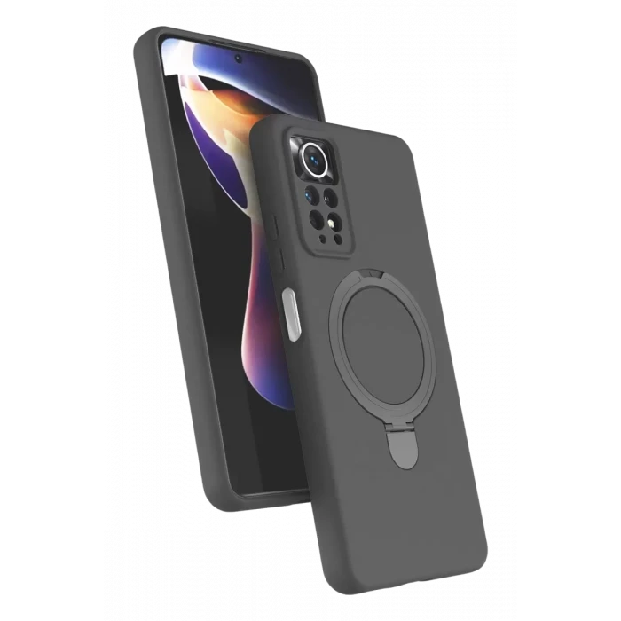 Newface Xiaomi Redmi Note 12 Pro 4G Regal Magsafe Standlı Kapak - Titan Gri