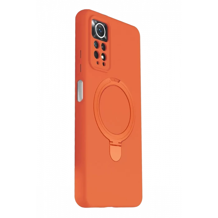 Newface Xiaomi Redmi Note 12 Pro 4G Regal Magsafe Standlı Kapak - Turuncu