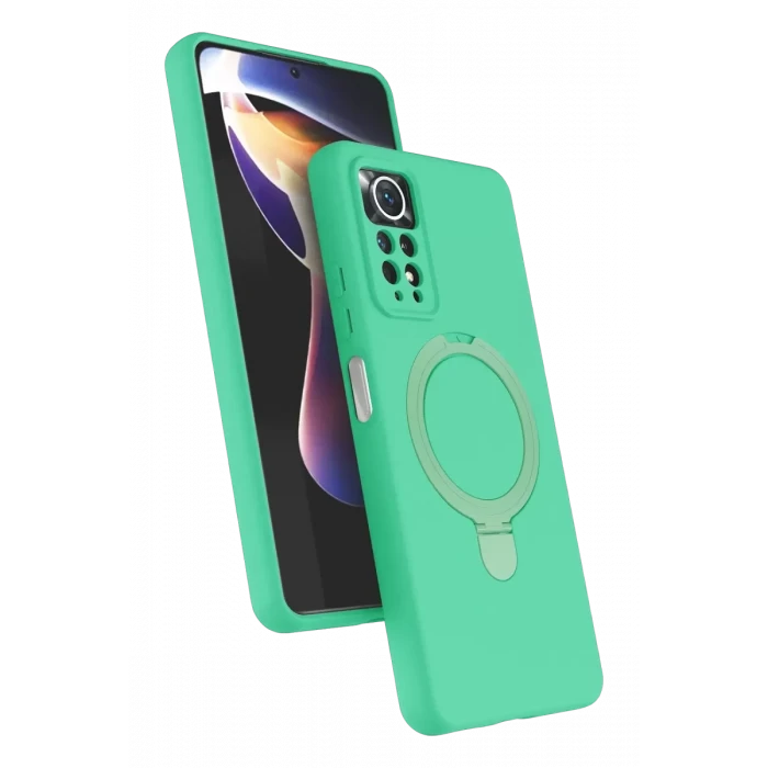 Newface Xiaomi Redmi Note 12 Pro 4G Regal Magsafe Standlı Kapak - Yeşil