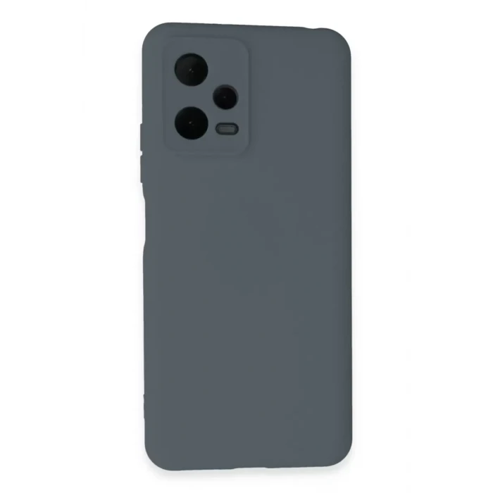 Newface Xiaomi Redmi Note 12 Pro 5G Kılıf Nano içi Kadife Silikon - Gri
