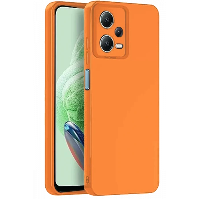 Newface Xiaomi Redmi Note 12 Pro 5G Kılıf Nano içi Kadife Silikon - Turuncu