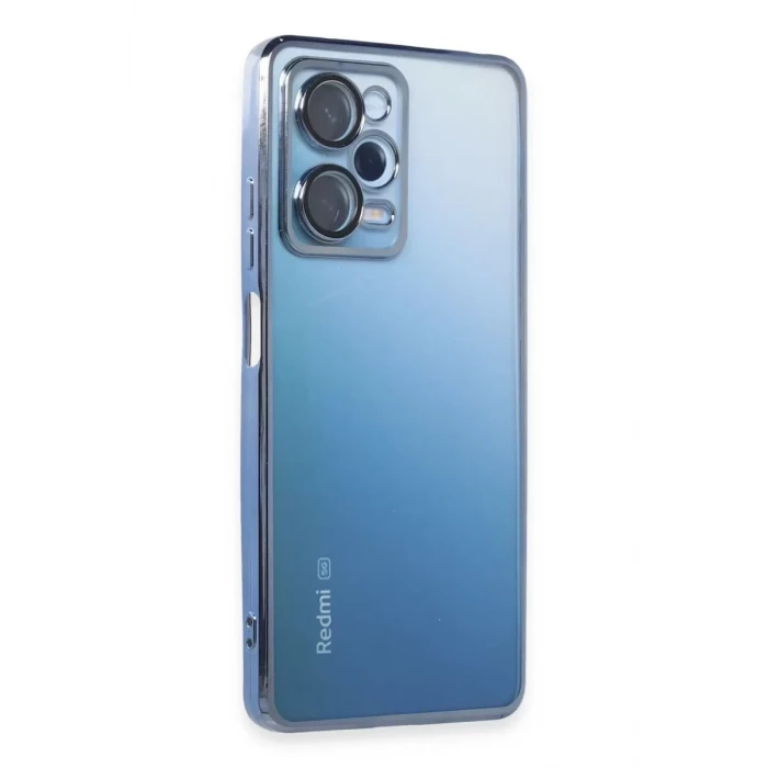Newface Xiaomi Redmi Note 12 Pro 5G Kılıf Razer Lensli Silikon - Açık Mavi