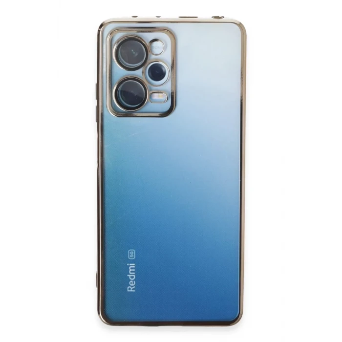 Newface Xiaomi Redmi Note 12 Pro 5G Kılıf Razer Lensli Silikon - Gold