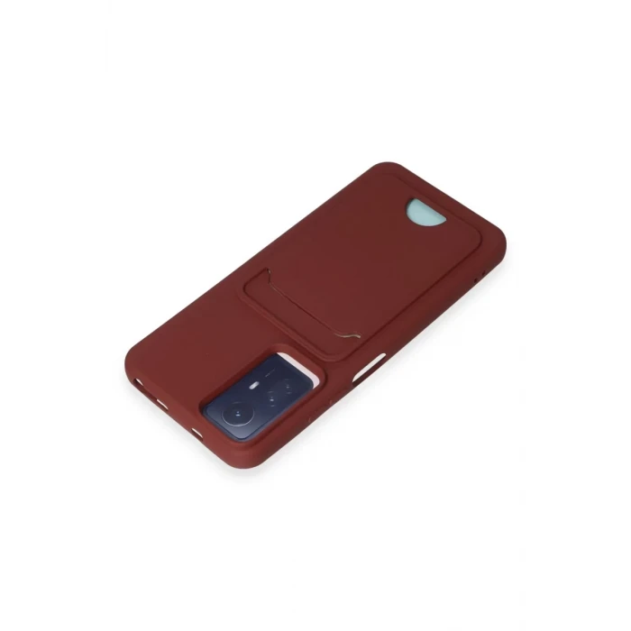 Newface Xiaomi Redmi Note 12S Kılıf Kelvin Kartvizitli Silikon - Bordo