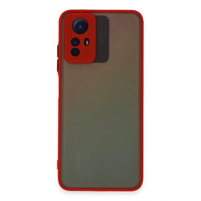 Newface Xiaomi Redmi Note 12S Kılıf Montreal Silikon Kapak - Kırmızı