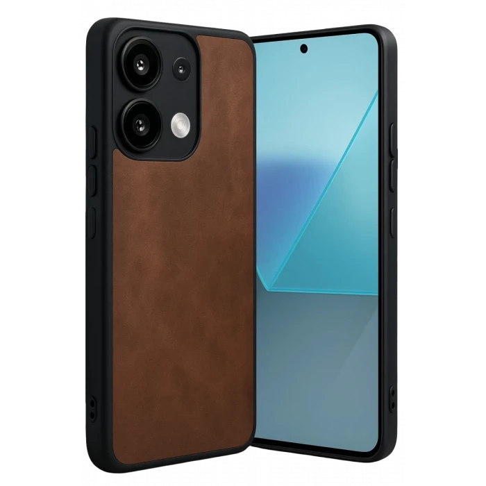 Newface Xiaomi Redmi Note 13 4G Kılıf Aras Deri Kapak - Taba
