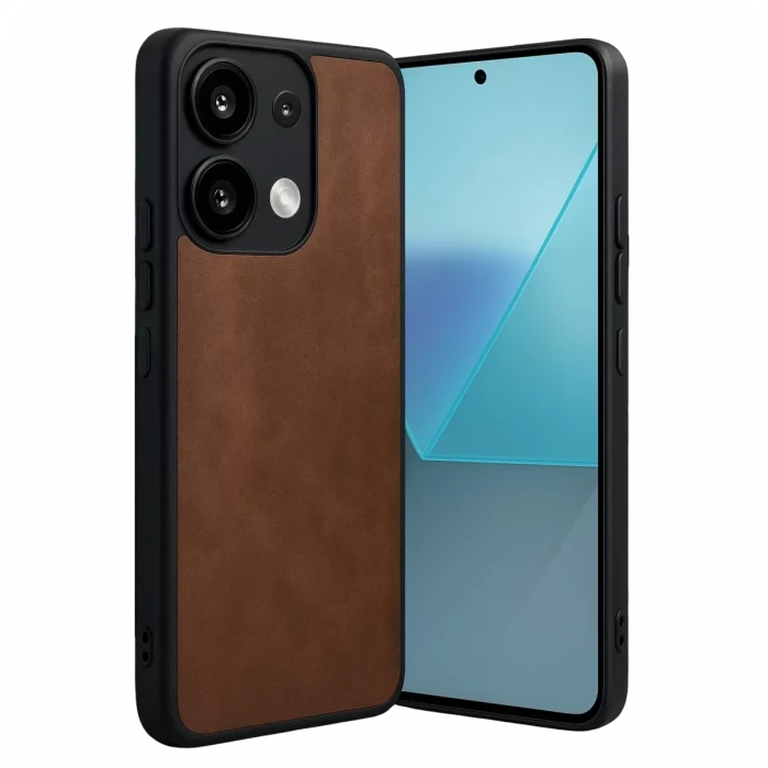 Newface Xiaomi Redmi Note 13 4G Kılıf Aras Deri Kapak - Taba