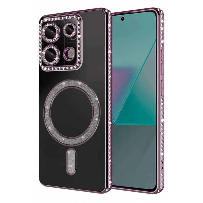 Newface Xiaomi Redmi Note 13 Pro 4G Joke Simli Magneticsafe Kılıf - Pembe