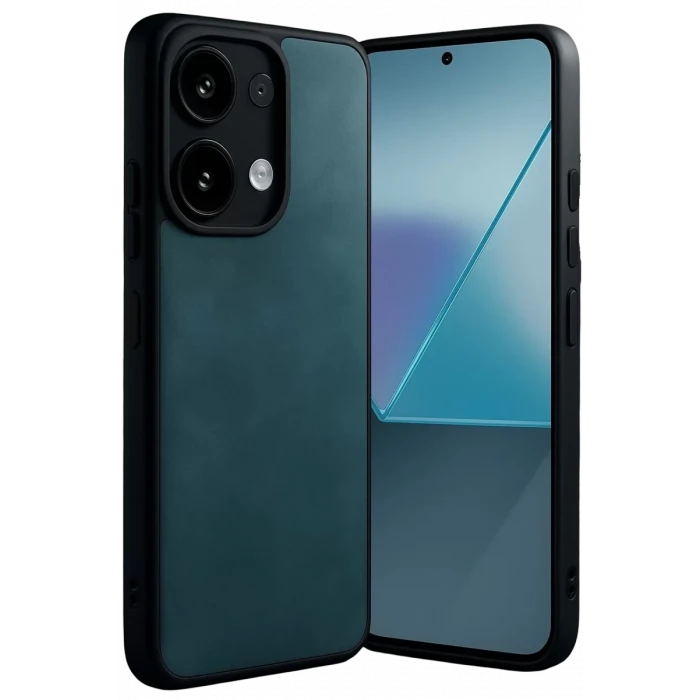 Newface Xiaomi Redmi Note 13 Pro 4G Kılıf Aras Deri Kapak - Koyu Yeşil