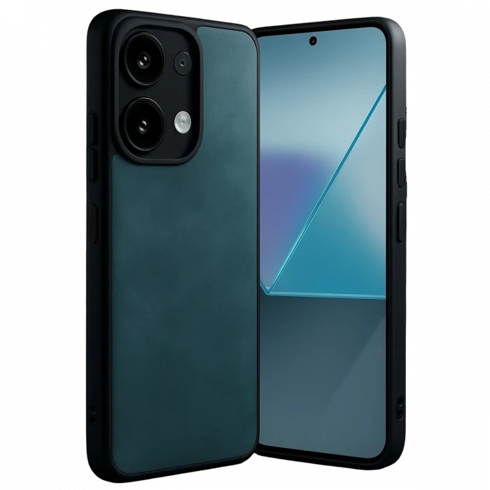 Newface Xiaomi Redmi Note 13 Pro 4G Kılıf Aras Deri Kapak - Koyu Yeşil