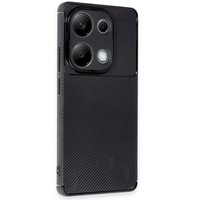 Newface Xiaomi Redmi Note 13 Pro 4G Kılıf Auto Focus Karbon Kapak - Siyah