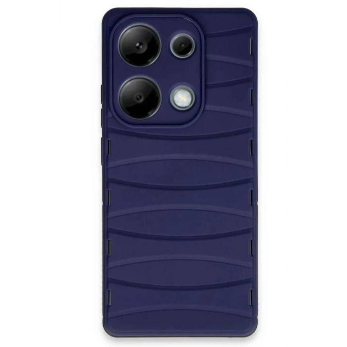 Newface Xiaomi Redmi Note 13 Pro 4G Kılıf Bibercas Silikon Kapak - Lacivert