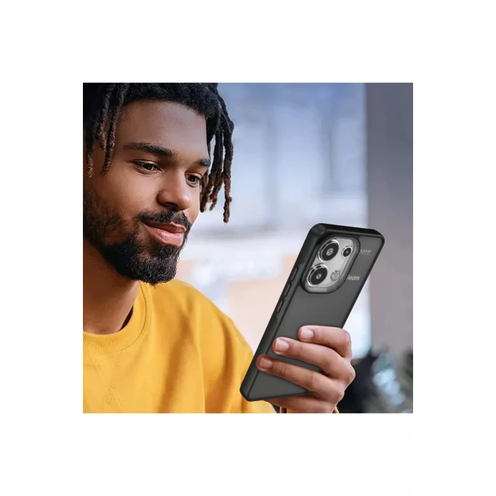 Newface Xiaomi Redmi Note 13 Pro 4G Kılıf Elegant Kapak - Siyah