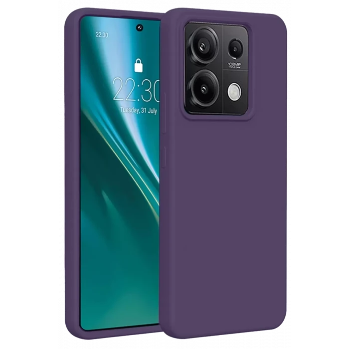 Newface Xiaomi Redmi Note 13 Pro 4G Kılıf First Silikon - Mor