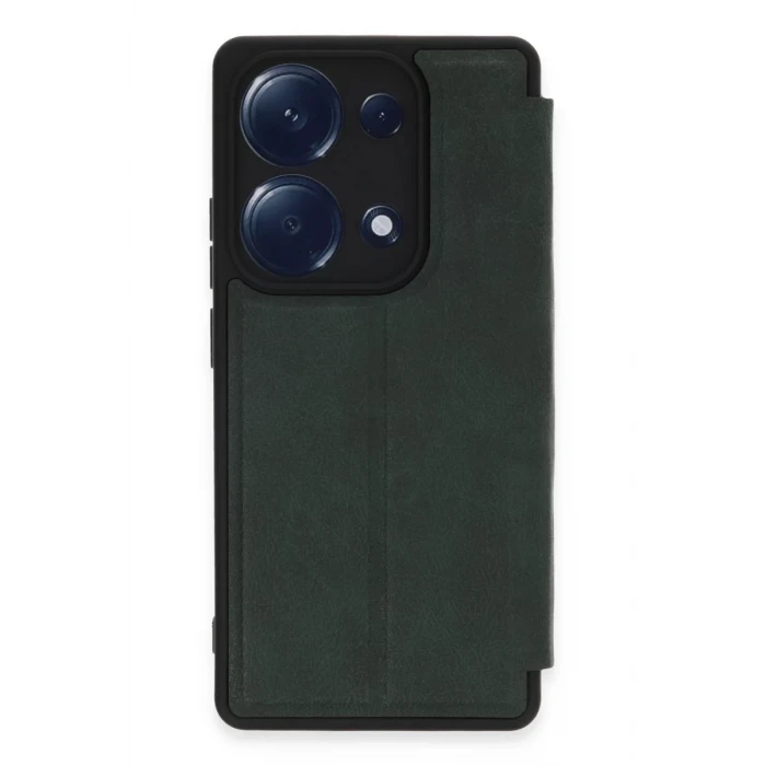 Newface Xiaomi Redmi Note 13 Pro 4G Kılıf Flip Cover - Koyu Yeşil