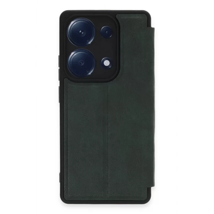 Newface Xiaomi Redmi Note 13 Pro 4G Kılıf Flip Cover - Koyu Yeşil