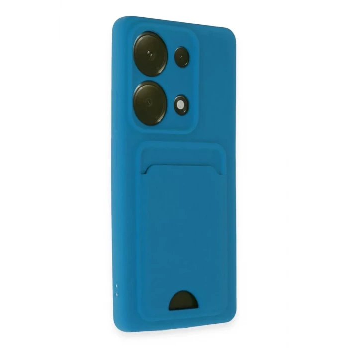 Newface Xiaomi Redmi Note 13 Pro 4G Kılıf Kelvin Kartvizitli Silikon - Mavi