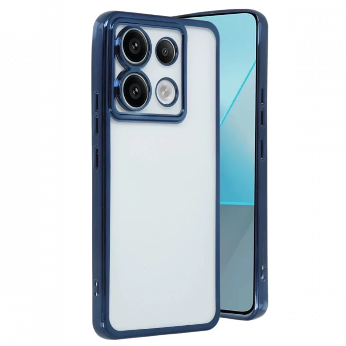 Newface Xiaomi Redmi Note 13 Pro 4G Kılıf Razer Lensli Silikon - Lacivert